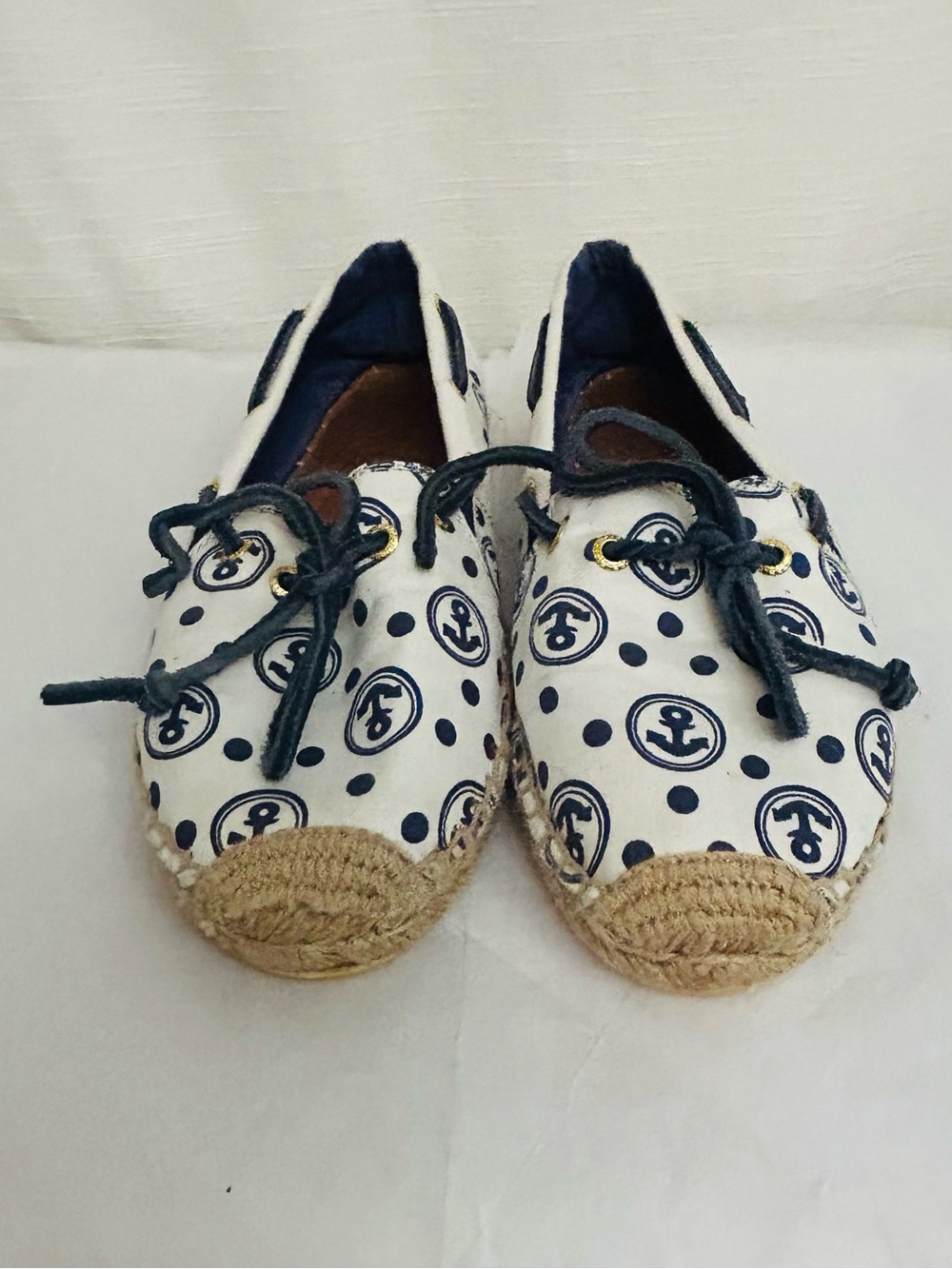Sperry Women's Anchor & Polka Dot Espadrilles -‎ White & Navy